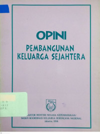 Image of Opini Pembangunan Keluarga Sejahtera