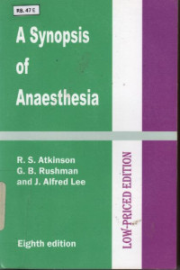 Image of A Synopsis Of Anaesthesia