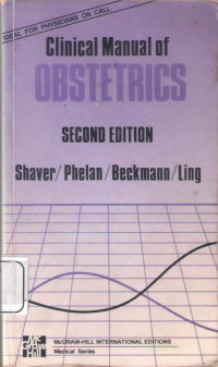 Clinical manual of obstetrics