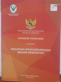 Image of Pedoman Umum Kehumasan Bidang Kesehatan