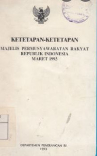 TAP MPR RI Maret 1993