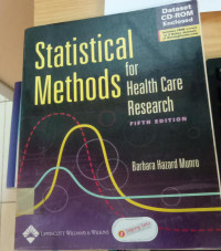 Statistical methods for health care research {BW Fisioterapi}