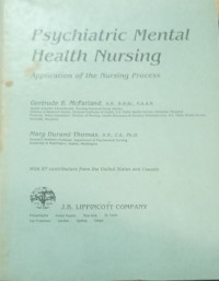 Psychiatric mental health nursing: application of the nursing process