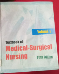 Image of Textbook of medical-surgical nursing (5th edition, Vol. 1)