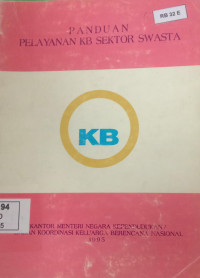 Image of Panduan pelayanan KB sektor swasta (MKK)