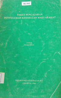 Image of Paket pengajaran penyuluhan kesehatan masyarakat
