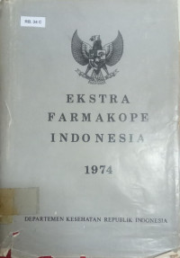 Ekstra Farmakope Indonesia Cetakan Pertama