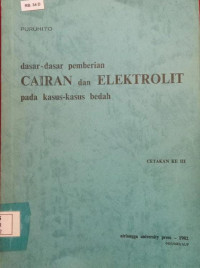 Image of Dasar-dasar pemberian cairan dan elektrolit pada kasus-kasus bedah