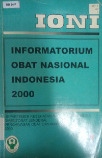 Image of IONI (Informatorium Obat Nasional Indonesia) 2000