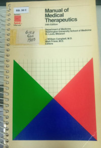 Image of Manual of medical therapeutics