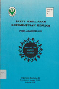 Paket Pengajaran Kepemimpinan Kesuma Pada Akademi Ke Perawatan Kesehatan Untuk Semua