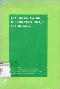 Pedoman Dasar Kerukunan Hidup Beragama