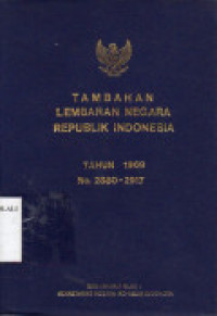 Tambahan Lembaran Negara Republik Indonesia Tahun 1969 No. 2880 - 2917