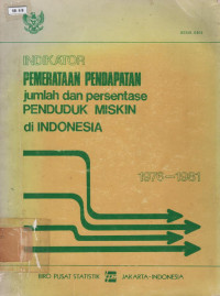 Indikator pemerataan pendapatan jumlah dan persentase penduduk miskin di Indonesia 1976 - 1981