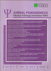 Jurnal Psikogenesis  Fakultas Psikologi Universitas Yarsi