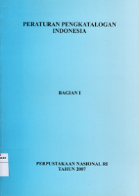 Peraturan Pengatalogan Indonesia (Bagian I)