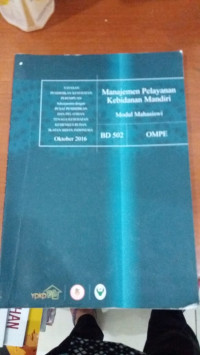 Image of Manajemen pelayanan kebidanan mandiri panduan pengajar