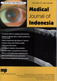 Image of Medical Journal of Indonesia vol. 32, issue 1-4, March-Desember 2023