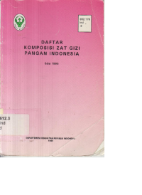 Daftar Komposisi Zat Gizi Pangan Indonesia