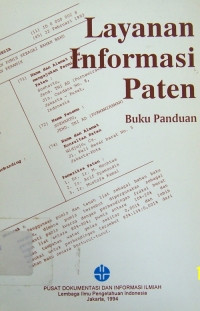 Layanan Informasi Paten: Buku Panduan